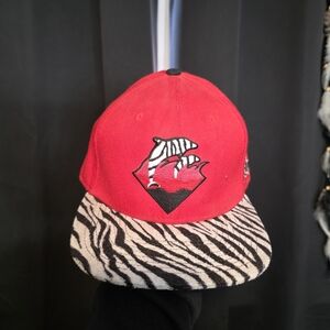 Pink Dolphin Red and Zebra Print Hat